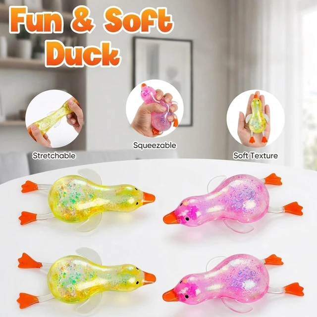 Alt view image 3 of 7 - Duck Decoration,Duck Ornament, Soft Textured, Portable Squeeze Ball for Classroom Breaks, Entertainment and Commutes