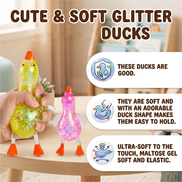 Alt view image 5 of 7 - Duck Decoration,Duck Ornament, Soft Textured, Portable Squeeze Ball for Classroom Breaks, Entertainment and Commutes