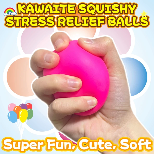 Alt view image 2 of 5 - Dough Stress Ball (1 Pack) Pink Miniature Figurines for Adults | Squishy Stress Balls Miniature Figurines, Stretchy Squishy Pink Stress Relief Balls, Ideal for Desk Decor, Special Needs