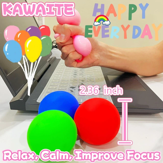 Alt view image 5 of 5 - Dough Stress Ball (1 Pack) Pink Miniature Figurines for Adults | Squishy Stress Balls Miniature Figurines, Stretchy Squishy Pink Stress Relief Balls, Ideal for Desk Decor, Special Needs
