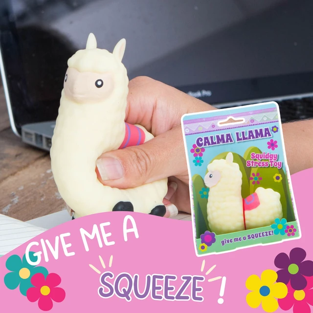 Alt view image 2 of 6 - Calma Llama Stress Relief Toy | Unique Stress Balls for Adults & Teenagers - Animal Squishy Fidget Toys for Anxiety - Cool Desk Accessories | Cute Stocking Stuffer Llama Gifts