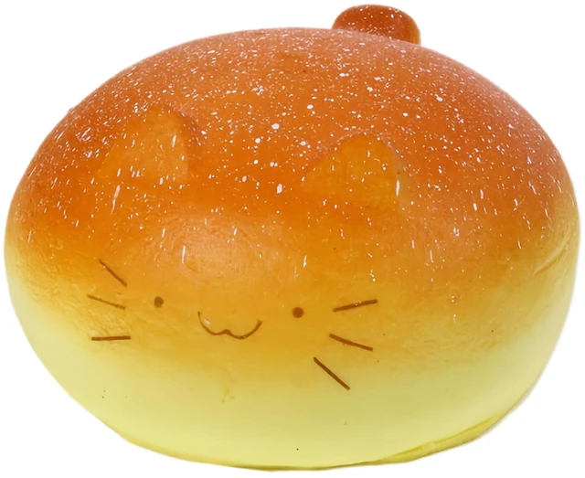 Main image of Toys, Cute Squeeze Bread Toast Cat Sqweezy Slow Rising, Soft Squishies Party Favors for Anxiety Stress Relief, Original Sensory Fidget Novelty Relax Toy and Gift for Adults-Kitty