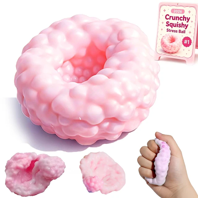 Main image of Squishy Stress Ball & Crunchy Stress Ball, ASMR Toy for Kids Adults | Crunchy Squishy Stress Ball ASMR Smoothie Squeeze Toy Soft Fidget Ball For Quick Anxiety Relief Kids & Adults Party Favors