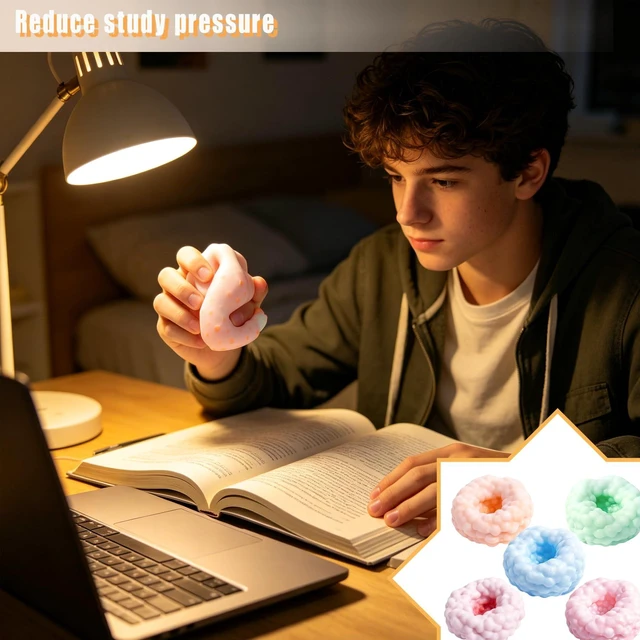 Alt view image 2 of 7 - Squishy Stress Ball & Crunchy Stress Ball, ASMR Toy for Kids Adults | Crunchy Squishy Stress Ball ASMR Smoothie Squeeze Toy Soft Fidget Ball For Quick Anxiety Relief Kids & Adults Party Favors