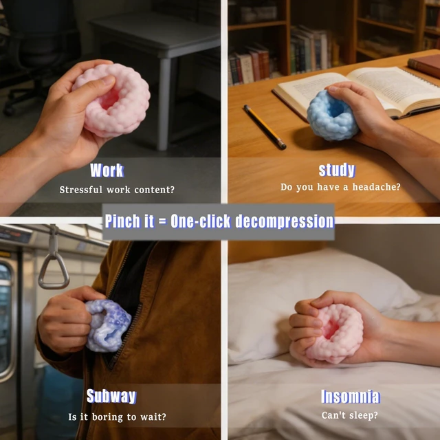 Alt view image 3 of 7 - Squishy Stress Ball & Crunchy Stress Ball, ASMR Toy for Kids Adults | Crunchy Squishy Stress Ball ASMR Smoothie Squeeze Toy Soft Fidget Ball For Quick Anxiety Relief Kids & Adults Party Favors