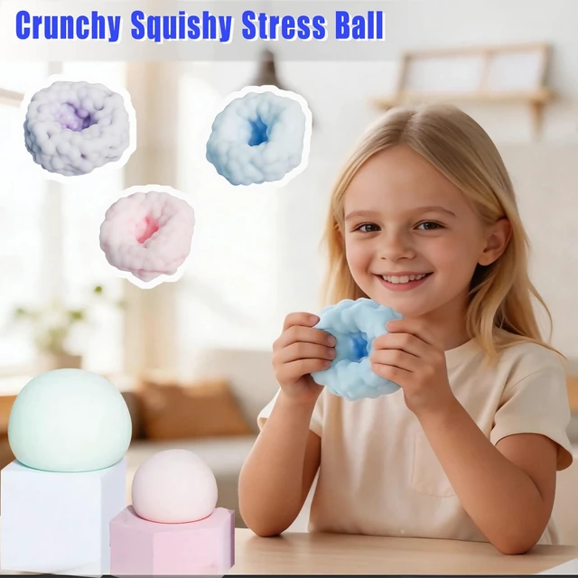 Alt view image 5 of 7 - Squishy Stress Ball & Crunchy Stress Ball, ASMR Toy for Kids Adults | Crunchy Squishy Stress Ball ASMR Smoothie Squeeze Toy Soft Fidget Ball For Quick Anxiety Relief Kids & Adults Party Favors