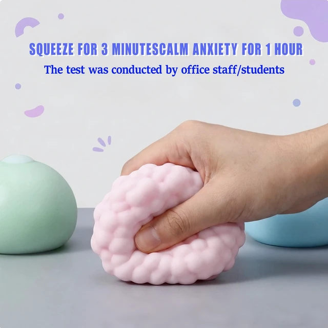 Alt view image 7 of 7 - Squishy Stress Ball & Crunchy Stress Ball, ASMR Toy for Kids Adults | Crunchy Squishy Stress Ball ASMR Smoothie Squeeze Toy Soft Fidget Ball For Quick Anxiety Relief Kids & Adults Party Favors