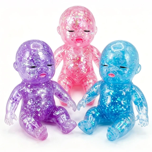 Main image of Glittery, Slow Rising Squishies, Desk Decor & Anxiety Relief | Soft Squeezable Fidget Toy, Ideal for Birthday Gifts, Party Favors, Easter Basket Stuffers