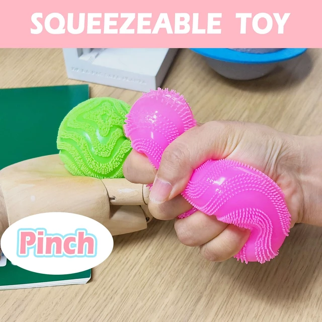 Alt view image 2 of 6 - Ball Squishy Stress Ball,Soft Slow-Rise Sensory Fidget Toy for Adults | Calming Squeeze Ball for Anxiety Relief, Hand Flexibility & Focus Enhancement (Pink)