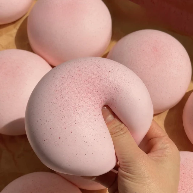 Main image of Bread Squishy Fidget Toys,Foam Cheese Slow Rising Squeeze Toy,Realistic Food Moist and Soft Stress Balls,Sensory Stress Relief & Fidget Toys for ADHD,Party Favor Gift (Pink)
