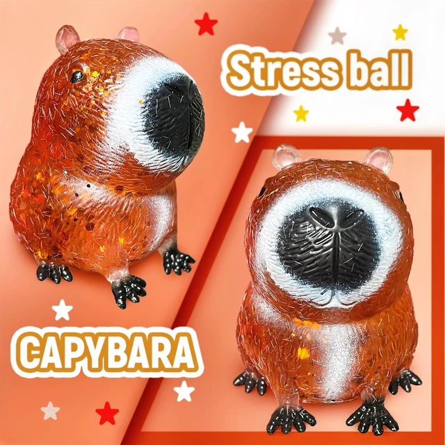 Alt view image 3 of 6 - Brown Capybara Squishy Stress Ball for Adults Soft Animal Squeeze Ball | Squishy Textured Capybara Stress Ball, Cute Animals Squishies Sensory Squishy Ball for Anxiety Relief ADHD Christmas Easter