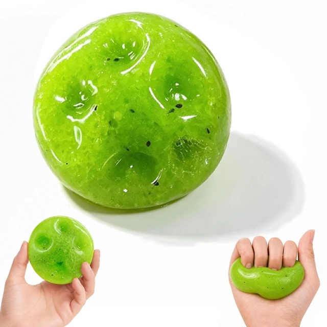 Main image of Squishies, Slushy Kiwi Squishies Stress Relief BallRealistic Crunchy Sounds Kiwi Fruit Slush Stress BallSoft Stress Relief Sensory Fidget Toys for Adults