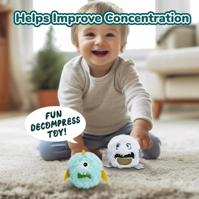 Alt view image 5 of 7 - Toys, Plush Monster Fidget Toys for Kids, Fidget Toys Adults Squishy Toys for Stress Relief, Calming, Focus, Autism and ADHD