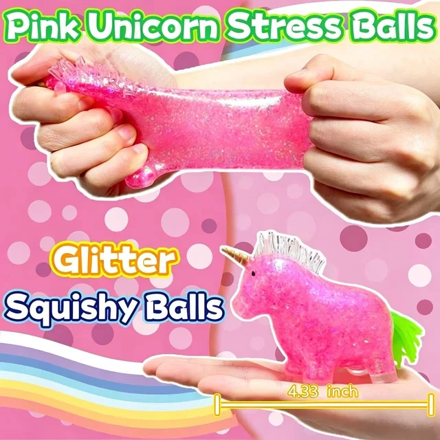 Alt view image 2 of 6 - Unicorn Stress Balls Vase Filler, Pink Unicorn Stress Squishy Ball | Squishy Unicorn Stress Balls for Vase Filler, Party Favors, Sensory Unicorn Squishy Ball for Home Decoration