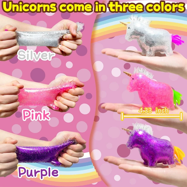 Alt view image 4 of 6 - Unicorn Stress Balls Vase Filler, Pink Unicorn Stress Squishy Ball | Squishy Unicorn Stress Balls for Vase Filler, Party Favors, Sensory Unicorn Squishy Ball for Home Decoration