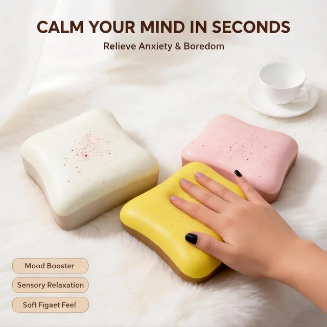 Alt view image 4 of 6 - Bread Squishy Dumpling Crunchy Butter Squishy Butter Squeeze Toys | Squishy Squishys Design Simulation of Bread Shape Slow Rising Stress Relief Cheese Squishy