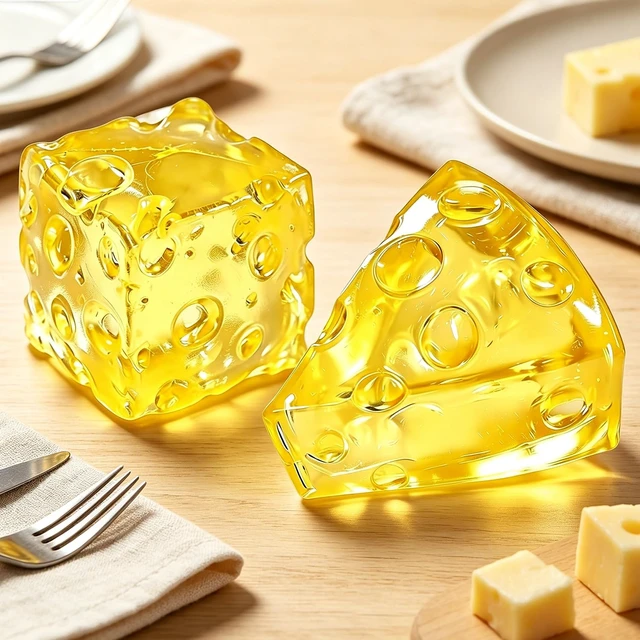 Alt view image 4 of 5 - Cheese Squishy Toy for Adults & Kids, Slow Rising Sensory Sugar Squishy Stress Balls, Food-Themed Honey Cheese Cube Squishy Toys, Fidget Toy for Birthday, Office & Classroom