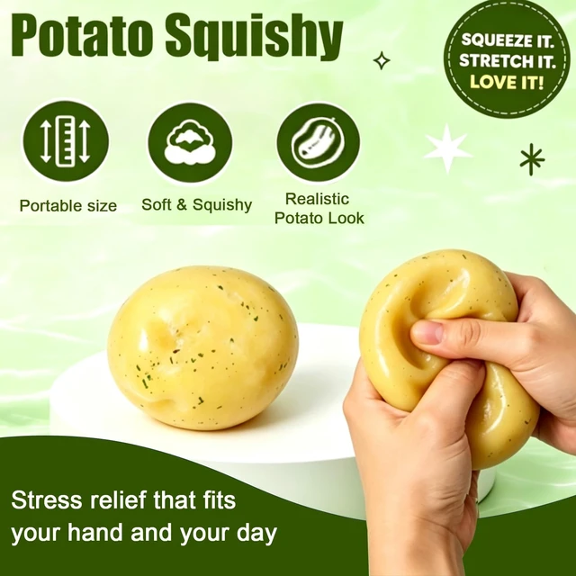 Alt view image 2 of 6 - Squishy Stress Ball, Ultra Soft Realistic Food Squishies for Anxiety Relief, Office Desk Fidget