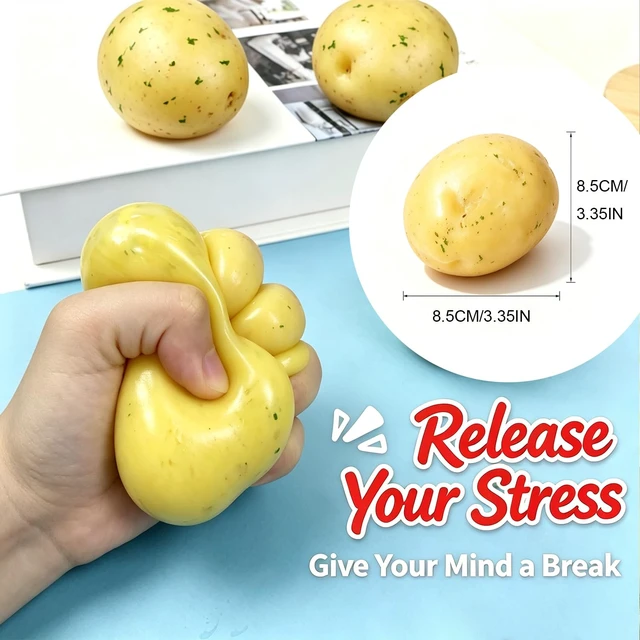 Alt view image 6 of 6 - Squishy Stress Ball, Ultra Soft Realistic Food Squishies for Anxiety Relief, Office Desk Fidget