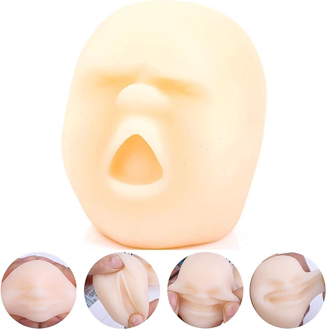 Main image of Human Face Emotion Balls,Fidget Toys Stress Relief Squeeze Ball Stress Toys for Kids and Adults,Sensory Toys for Autism (White, Depressed)