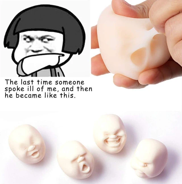 Alt view image 6 of 6 - Human Face Emotion Balls,Fidget Toys Stress Relief Squeeze Ball Stress Toys for Kids and Adults,Sensory Toys for Autism (White, Depressed)