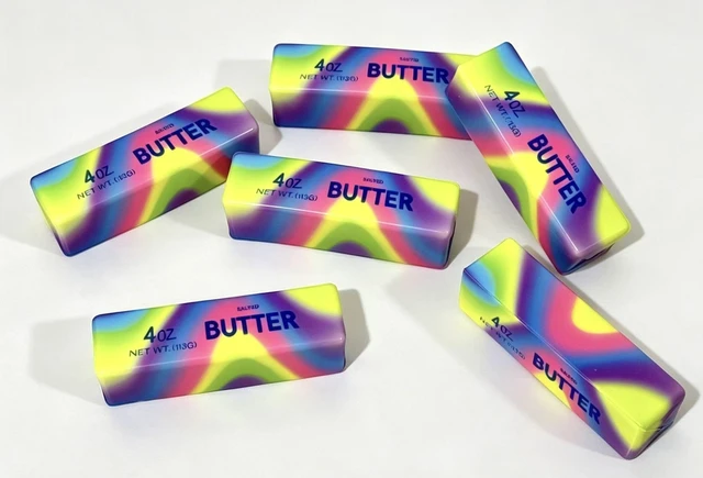 Alt view image 3 of 6 - Soft Butter Stick Fidget Toy,Slow Rebound Cute Butter Squeeze Stress Balls, Slow Rising Portable Squishy for Adults Anxiety & Stress Relief, Sensory Gifts for Office, Home (Colorful)