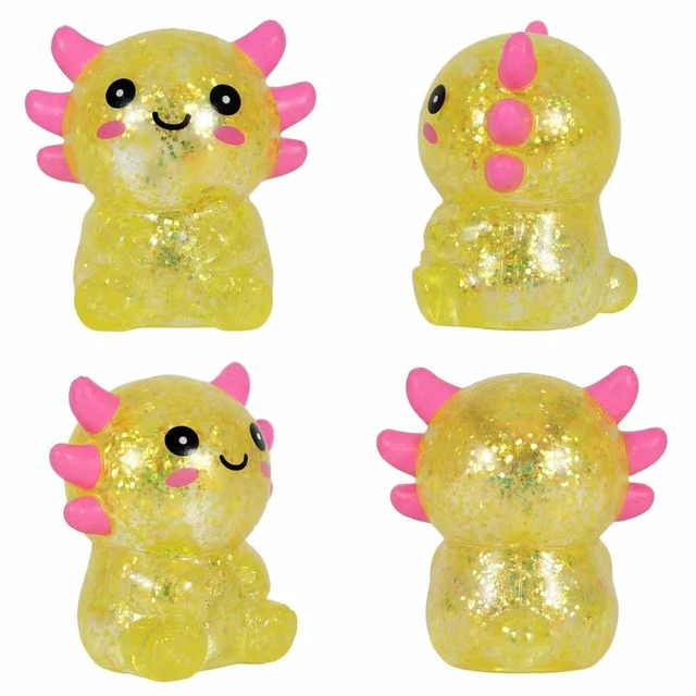 Alt view image 7 of 7 - Axolotl Squishy Toy, Cute Slow Rising Fidget Toy for Stress Relief, Soft Squeeze Sensory Toy for Kids and Adults, Handheld Stress Ball for Anxiety and Focus Sitting Posture Axolotl(Yellow)
