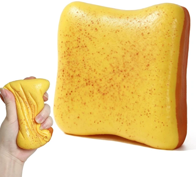 Main image of Butter Bread Squishy Toy, Scented Realistic Bread Squishies, Stress Relief Fidget Stress Balls for Adults Teens ADHD Anxiety, Sensory Focus Toy Party Favors & Stocking Stuffers Gift