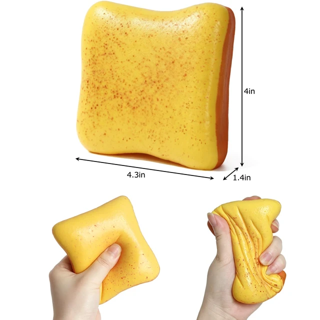 Alt view image 2 of 4 - Butter Bread Squishy Toy, Scented Realistic Bread Squishies, Stress Relief Fidget Stress Balls for Adults Teens ADHD Anxiety, Sensory Focus Toy Party Favors & Stocking Stuffers Gift