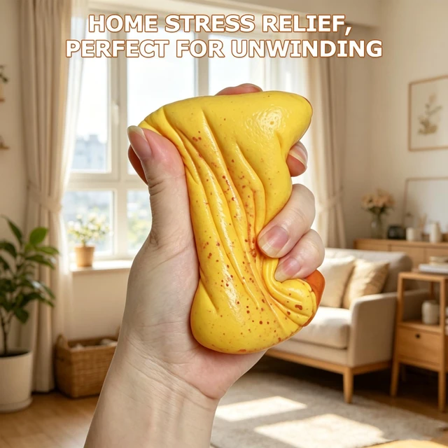 Alt view image 3 of 4 - Butter Bread Squishy Toy, Scented Realistic Bread Squishies, Stress Relief Fidget Stress Balls for Adults Teens ADHD Anxiety, Sensory Focus Toy Party Favors & Stocking Stuffers Gift
