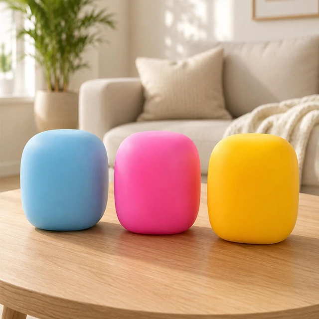 Alt view image 4 of 7 - Squeeze Color Changing Squishy, Slow Stress Balls Fidget Sensory Toys for Adults,Gum Drop Shape Fidgets for Pull Stretch Squishy Toy (Pink)