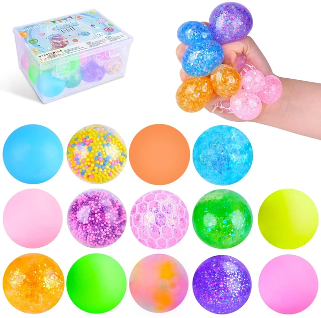 Main image of 14 Pack Stress Balls Set, Squishy Stress Ball, Squeeze Ball for Adults, Suqish Squishies Squeeze Balls for Adults Stress Relief, Anxiety Relief & Focus