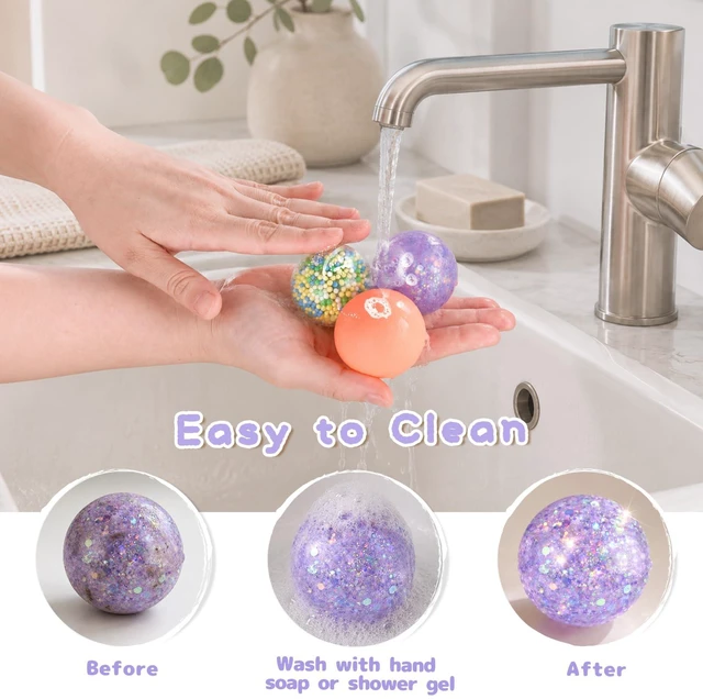 Alt view image 4 of 7 - 14 Pack Stress Balls Set, Squishy Stress Ball, Squeeze Ball for Adults, Suqish Squishies Squeeze Balls for Adults Stress Relief, Anxiety Relief & Focus