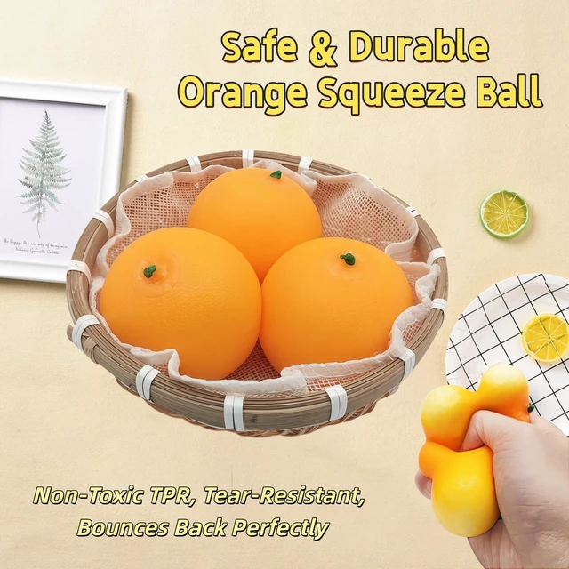 Alt view image 4 of 7 - Squishy, Fast Rebound Fidget Stress Relief Realistic Fruit Squeeze Toy, Anxiety Sensory Stress Squishy Hand Toys, Soft Simulation Fruit Stress Relief Balls, Calming Adults Fidget Toys