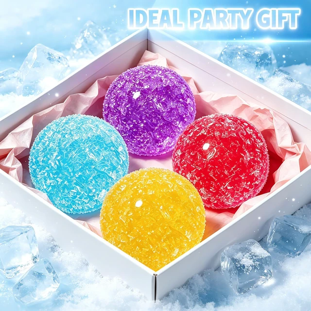 Alt view image 7 of 7 - Squishy Stress Ball, Waxberry Moldable Slushy Squishy Fidget Toys | Slush Ball Squishy, Squishy Crunchy Stress Ball, Ice Skin Fidget Toys, Slow Rising Sensory Squeeze Toys for Stress Relief