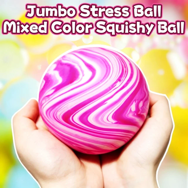 Alt view image 2 of 6 - Squishy Stress Balls - Squishy Dough Ball for Miniature Figurines | Jumbo Stress Dough Ball, Novelty Squishy Stress Ball Gifts for Adults, Party Favors, Desk Decor (Pink)