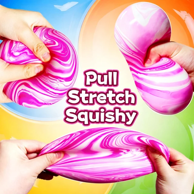 Alt view image 3 of 6 - Squishy Stress Balls - Squishy Dough Ball for Miniature Figurines | Jumbo Stress Dough Ball, Novelty Squishy Stress Ball Gifts for Adults, Party Favors, Desk Decor (Pink)
