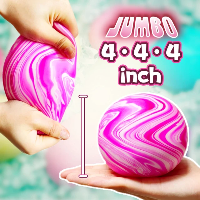 Alt view image 4 of 6 - Squishy Stress Balls - Squishy Dough Ball for Miniature Figurines | Jumbo Stress Dough Ball, Novelty Squishy Stress Ball Gifts for Adults, Party Favors, Desk Decor (Pink)