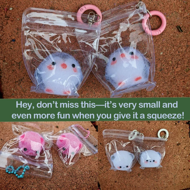 Alt view image 2 of 6 - Accessory for Adults, Stress Relief Bag Charm, 2 Pack (Chubby Ducklings)