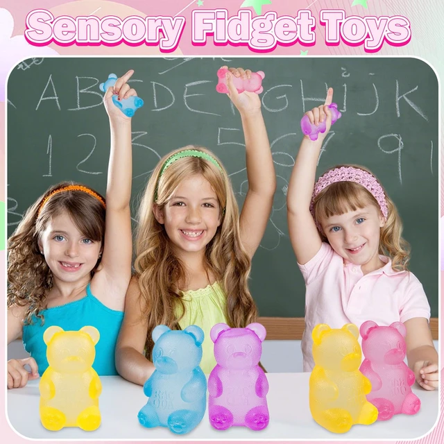Alt view image 6 of 6 - Bear & Sugar Ball Designs, Anxiety Relief & Focus Toy, Maltose Filled Squeeze Toys for Sensory PlaySensory Fidget Toys for Adults, Kids, Slow Rising Squishy Stress Ball ( Pink)