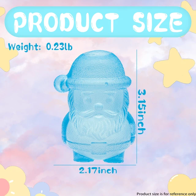 Alt view image 4 of 6 - Santa Claus Squishy Fidget Toy, Slow Rebound Stress Relief Squeeze Toy, Tactile Anxiety Relief Desk Fidget for Adults, Festive Holiday Stocking Stuffer Gift