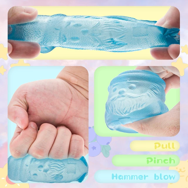 Alt view image 3 of 6 - Santa Claus Squishy Fidget Toy, Slow Rebound Stress Relief Squeeze Toy, Tactile Anxiety Relief Desk Fidget for Adults, Festive Holiday Stocking Stuffer Gift