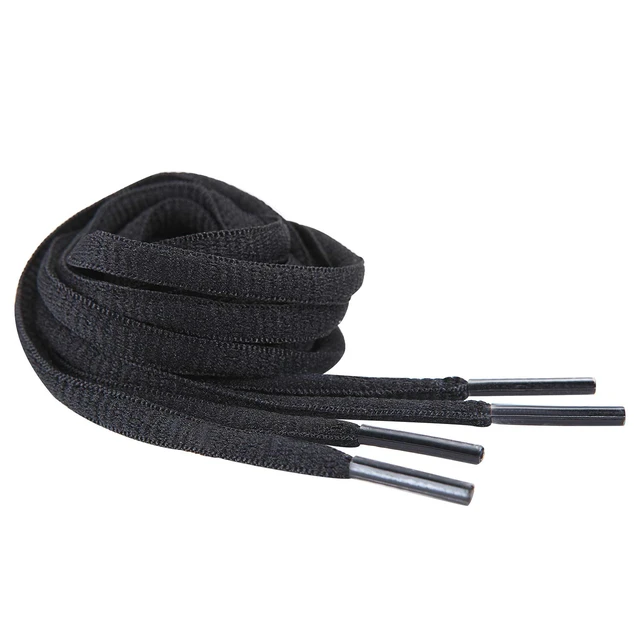 Alt view image 2 of 4 - Half Round Shoelaces 1/4" - Oval Shoe Laces Black 51.2 in (130cm) | 130 cm Replacements Shoe Laces For Sneakers and Athletic Shoes Sports, kids Men Women Shoestrings