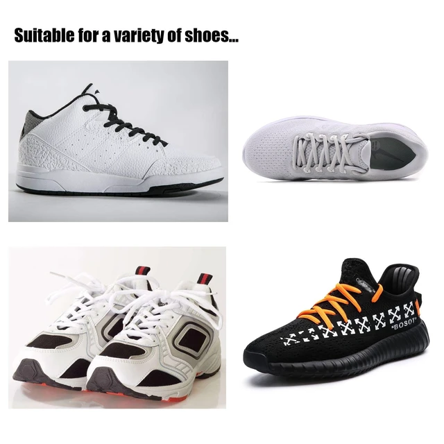 Alt view image 4 of 4 - Half Round Shoelaces 1/4" - Oval Shoe Laces Black 51.2 in (130cm) | 130 cm Replacements Shoe Laces For Sneakers and Athletic Shoes Sports, kids Men Women Shoestrings