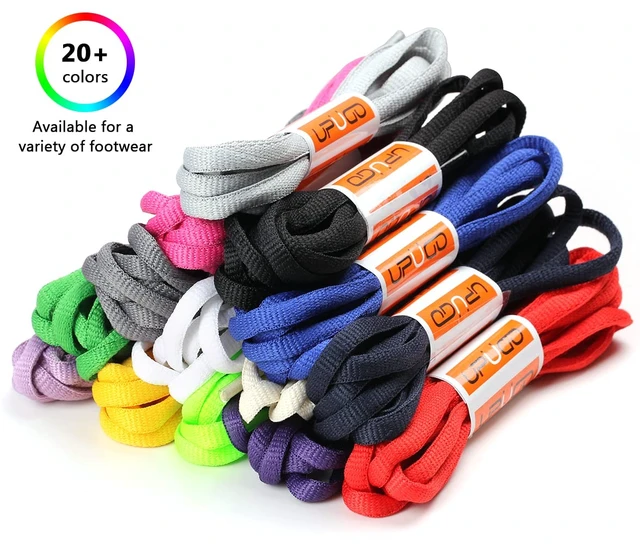 Alt view image 7 of 7 - 3 Pair Oval Shoe Laces, Half Round 1/4" Shoelaces | Athletic Running Sneakers Shoes Boot Strings
