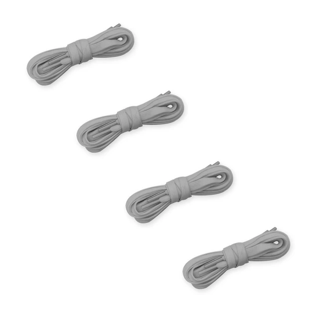 Alt view image 7 of 7 - 2 Pairs 1/4"(6mm) Flat Thin Shoe Laces for On Cloud, Gray, 47in | Polyester, Athletic Shoelaces Shoe Strings Replacement Laces for Running Sneakers