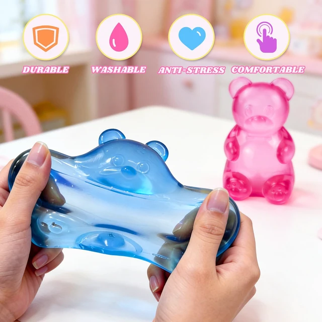 Alt view image 3 of 7 - Bear Squishy, Stress Bear Taba Squishy Toys, Squishy Stress Balls Relief Squeeze Toys, Sensory Fidget Toys for Kids Adults, Valentines Day Birthday Gifts Party Favors