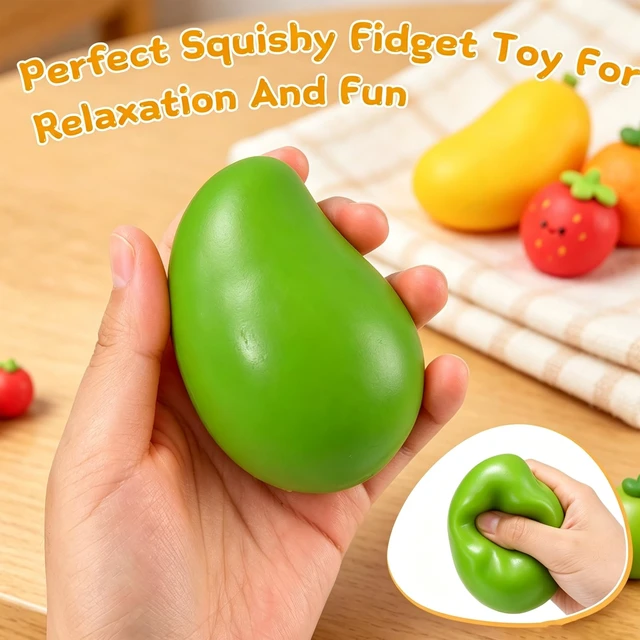 Alt view image 2 of 6 - Mango Squishy, Chameleon Mango Stress Ball for Adults