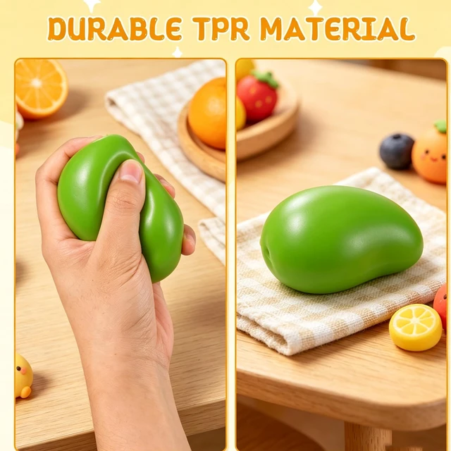 Alt view image 4 of 6 - Mango Squishy, Chameleon Mango Stress Ball for Adults