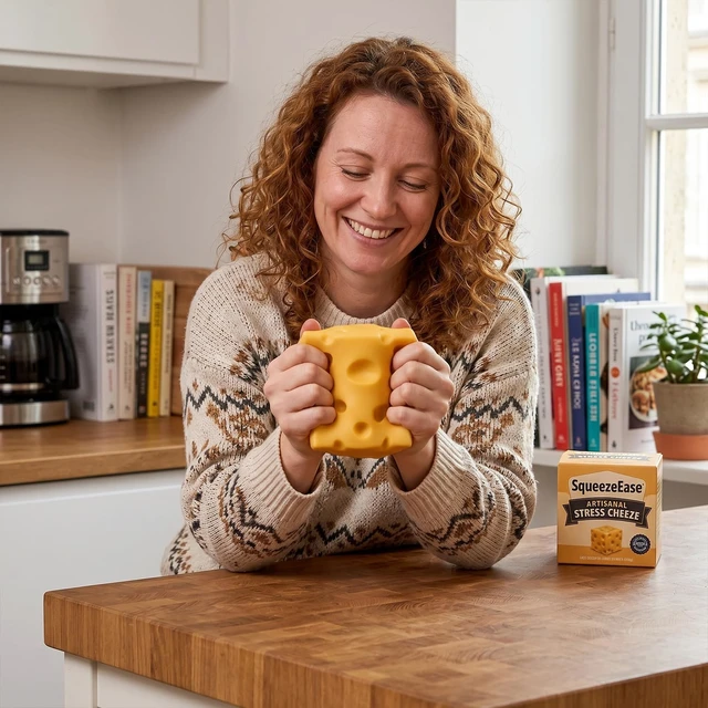 Alt view image 4 of 6 - Cheese Squishy Stress Relief Toy,Soft Slow Rising Sensory Food Fidget Toy,Cute Squeeze Stress Balls for Adults,Anxiety Relief Calming Fidget for Office Home Travel